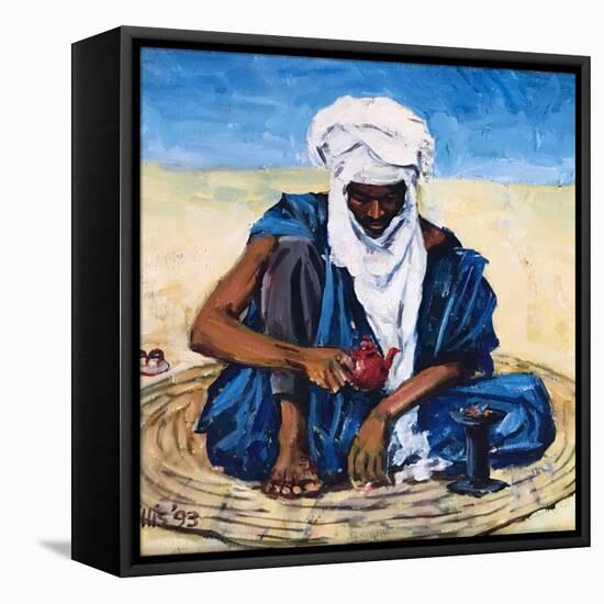 Tuareg Tea Ceremony 2012 (oil on canvas)-Tilly Willis-Framed Stretched Canvas