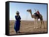 Tuareg Tribesman and Camel, Niger, Africa-Rawlings Walter-Framed Stretched Canvas