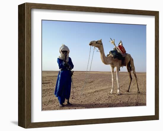 Tuareg Tribesman and Camel, Niger, Africa-Rawlings Walter-Framed Photographic Print