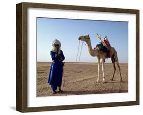 Tuareg Tribesman and Camel, Niger, Africa-Rawlings Walter-Framed Photographic Print