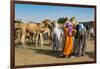 Tuaregs at the animal market, Agadez, Niger-Michael Runkel-Framed Photographic Print