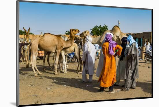 Tuaregs at the animal market, Agadez, Niger-Michael Runkel-Mounted Photographic Print