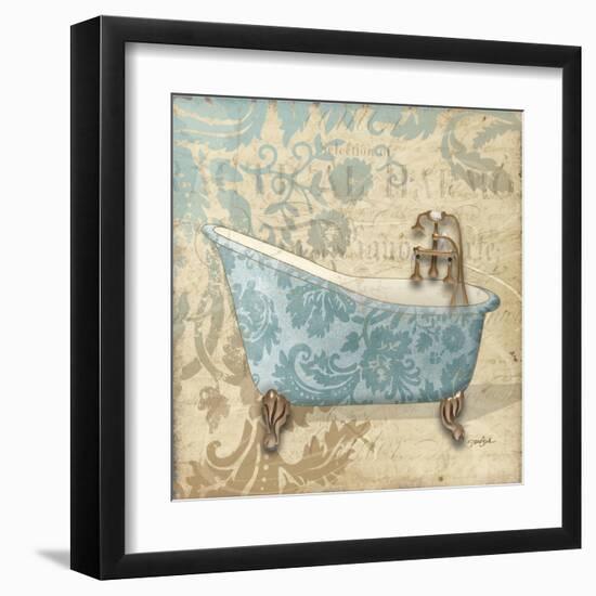 Tub Damask 1-Diane Stimson-Framed Art Print