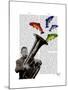 Tuba and Fish-Fab Funky-Mounted Art Print