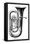 Tuba on its Own-null-Framed Stretched Canvas