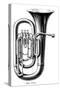 Tuba on its Own-null-Stretched Canvas