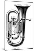 Tuba on its Own-null-Mounted Art Print