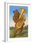 Tuba-Playing Bear-null-Framed Art Print