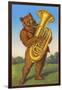 Tuba-Playing Bear-null-Framed Art Print