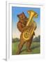 Tuba-Playing Bear-null-Framed Art Print