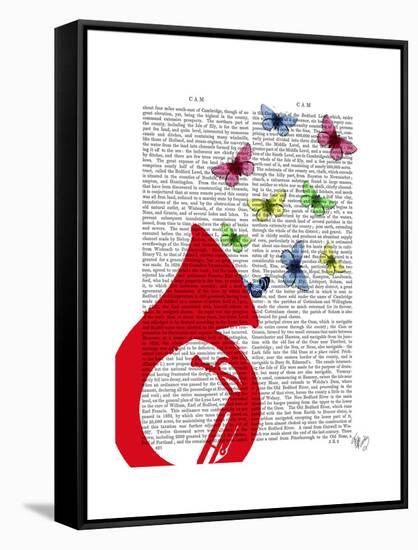 Tuba with Butterflies-Fab Funky-Framed Stretched Canvas