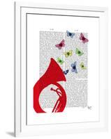 Tuba with Butterflies-Fab Funky-Framed Art Print