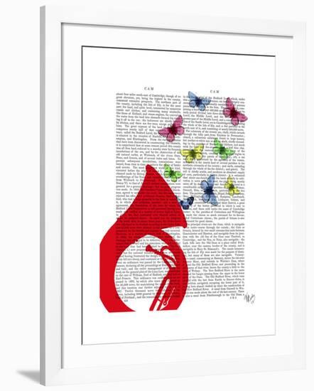 Tuba with Butterflies-Fab Funky-Framed Art Print