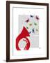 Tuba with Butterflies-Fab Funky-Framed Art Print