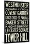 Tube Stations - Vintage-null-Mounted Poster