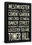 Tube Stations - Vintage-null-Framed Poster