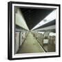 Tube Train Standing at Blackhorse Road Station on the Victoria Line, London, 1974-Michael Walters-Framed Premium Photographic Print