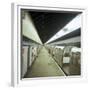 Tube Train Standing at Blackhorse Road Station on the Victoria Line, London, 1974-Michael Walters-Framed Premium Photographic Print