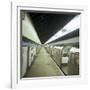 Tube Train Standing at Blackhorse Road Station on the Victoria Line, London, 1974-Michael Walters-Framed Photographic Print