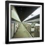 Tube Train Standing at Blackhorse Road Station on the Victoria Line, London, 1974-Michael Walters-Framed Photographic Print