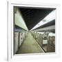 Tube Train Standing at Blackhorse Road Station on the Victoria Line, London, 1974-Michael Walters-Framed Photographic Print