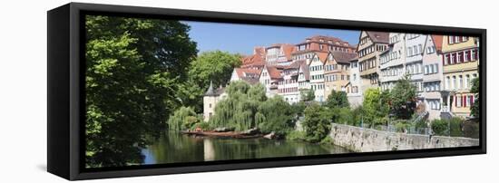 Tubingen Altstadt and Holderlinturm Tower by the Neckar River-Markus Lange-Framed Stretched Canvas