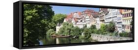 Tubingen Altstadt and Holderlinturm Tower by the Neckar River-Markus Lange-Framed Stretched Canvas