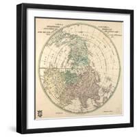 Tubula Geographica, Hemisphaerii Borealis, 1762-I.C. Rhode-Framed Premium Giclee Print