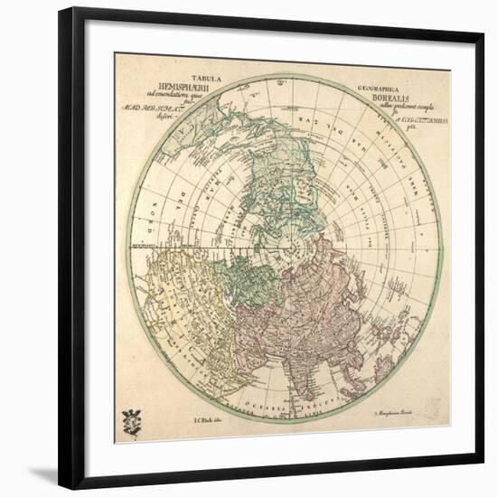 Tubula Geographica, Hemisphaerii Borealis, 1762-I.C. Rhode-Framed Giclee Print