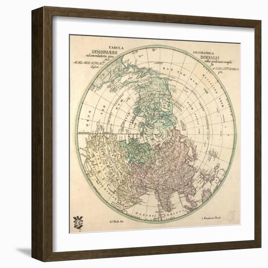 Tubula Geographica, Hemisphaerii Borealis, 1762-I.C. Rhode-Framed Giclee Print