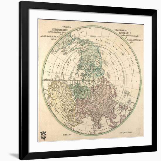 Tubula Geographica, Hemisphaerii Borealis, 1762-I.C. Rhode-Framed Giclee Print