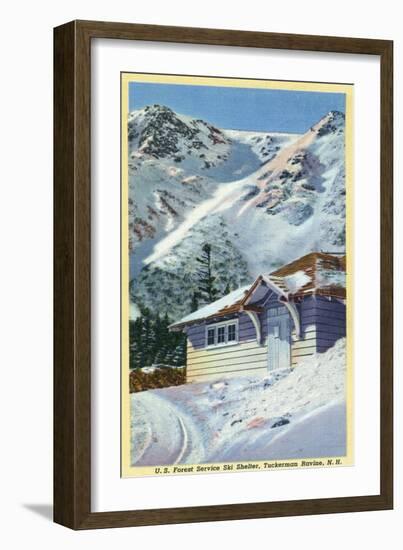 Tuckerman Ravine, NH - View of a US Forest Service Ski Shelter-Lantern Press-Framed Art Print