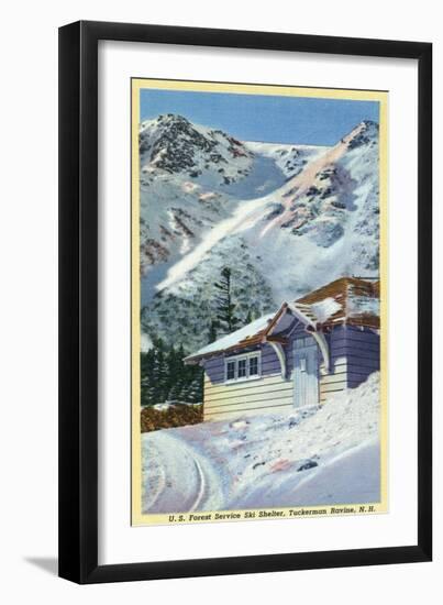 Tuckerman Ravine, NH - View of a US Forest Service Ski Shelter-Lantern Press-Framed Art Print