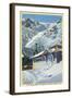 Tuckerman Ravine, NH - View of a US Forest Service Ski Shelter-Lantern Press-Framed Art Print