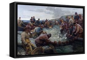 Tucking a School of Pilchards, 1897-Percy Robert Craft-Framed Stretched Canvas