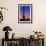 Tucson, Arizona - Cactus and Moon-Lantern Press-Framed Art Print displayed on a wall