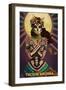 Tucson, Arizona - Day of the Dead Crossbones-Lantern Press-Framed Art Print