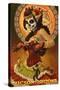 Tucson, Arizona - Day of the Dead Marionette-Lantern Press-Stretched Canvas