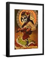 Tucson, Arizona - Day of the Dead Marionette-Lantern Press-Framed Art Print