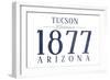 Tucson, Arizona - Established Date (Blue)-Lantern Press-Framed Art Print