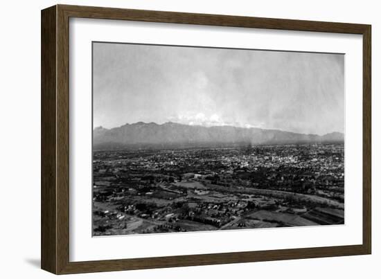 Tucson, Arizona - Panoramic View of City-Lantern Press-Framed Art Print