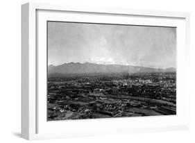 Tucson, Arizona - Panoramic View of City-Lantern Press-Framed Art Print