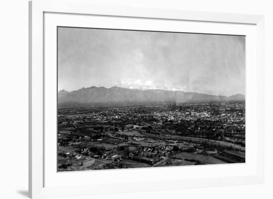 Tucson, Arizona - Panoramic View of City-Lantern Press-Framed Art Print