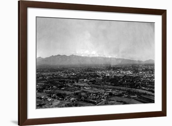 Tucson, Arizona - Panoramic View of City-Lantern Press-Framed Art Print