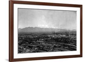 Tucson, Arizona - Panoramic View of City-Lantern Press-Framed Premium Giclee Print