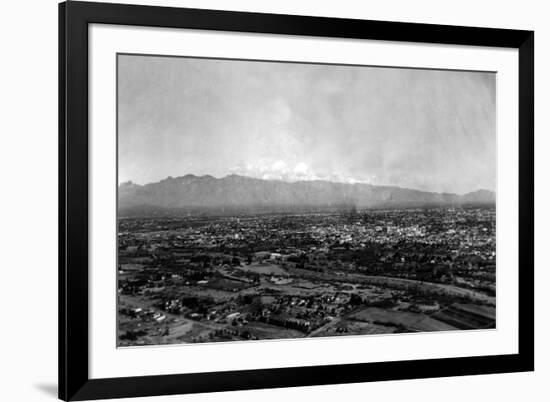 Tucson, Arizona - Panoramic View of City-Lantern Press-Framed Premium Giclee Print