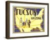 Tucson, Arizona, Poster Style-null-Framed Art Print