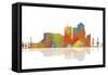 Tucson Arizona Skyline 1-Marlene Watson-Framed Stretched Canvas