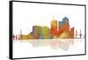 Tucson Arizona Skyline 1-Marlene Watson-Framed Stretched Canvas