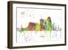 Tucson Arizona Skyline MCLR 1-Marlene Watson-Framed Premium Giclee Print